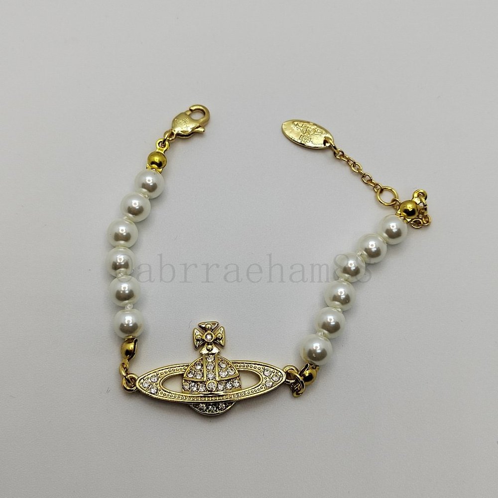 Vivienne Westwood Pearl Bracelet Gold